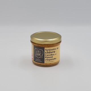 Tartinable de chèvre carottes et piment d'Espelette