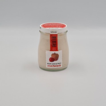 Yaourt à l'ancienne framboise litchi